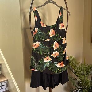 NWT Shore Shapes Tropical  Swim Dress